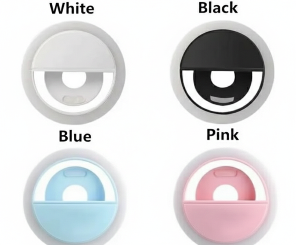Rechargeable LED Selfie Ring Light (3 Brightness Levels)